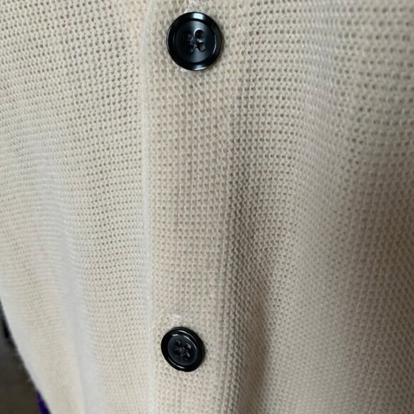 JANTZEN CLASSICS Off-White Cardigan Sweater Nazareth Letterman "N" Size Large - Picture 4 of 6
